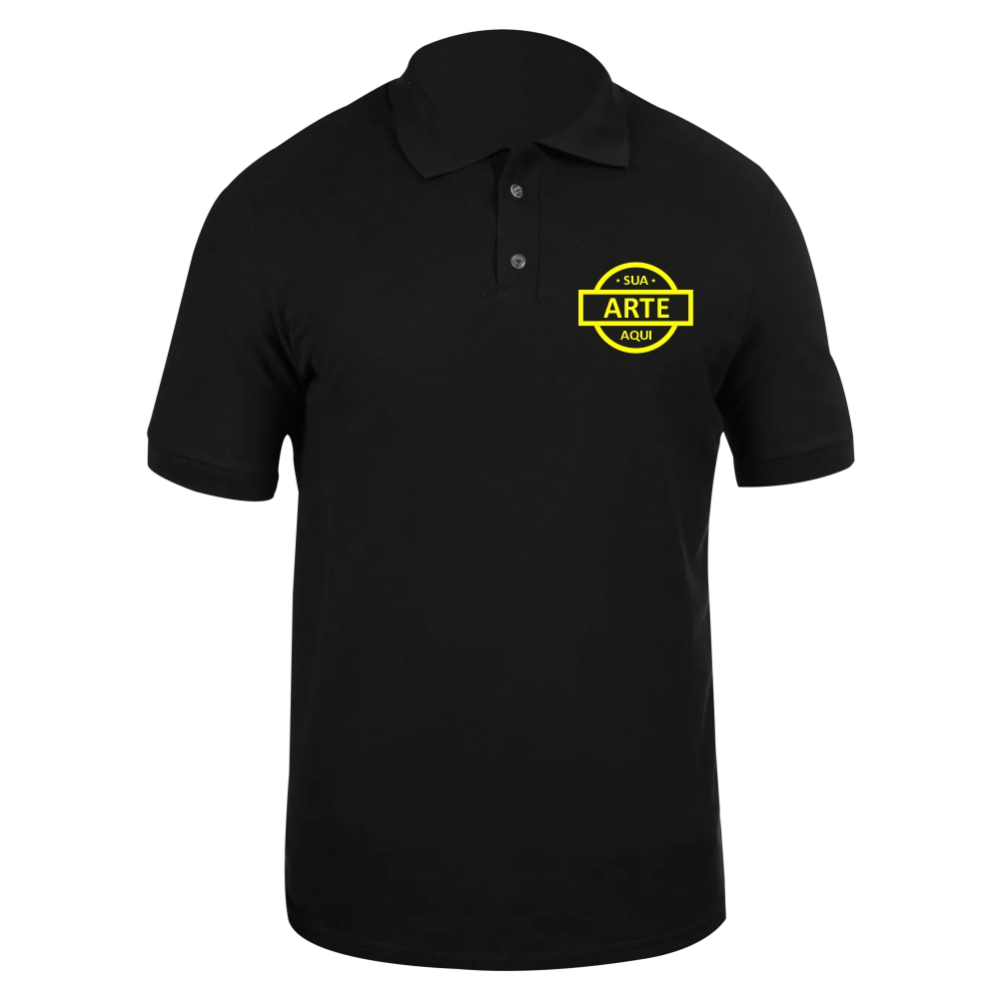 Camiseta Polo Preta-EBC004