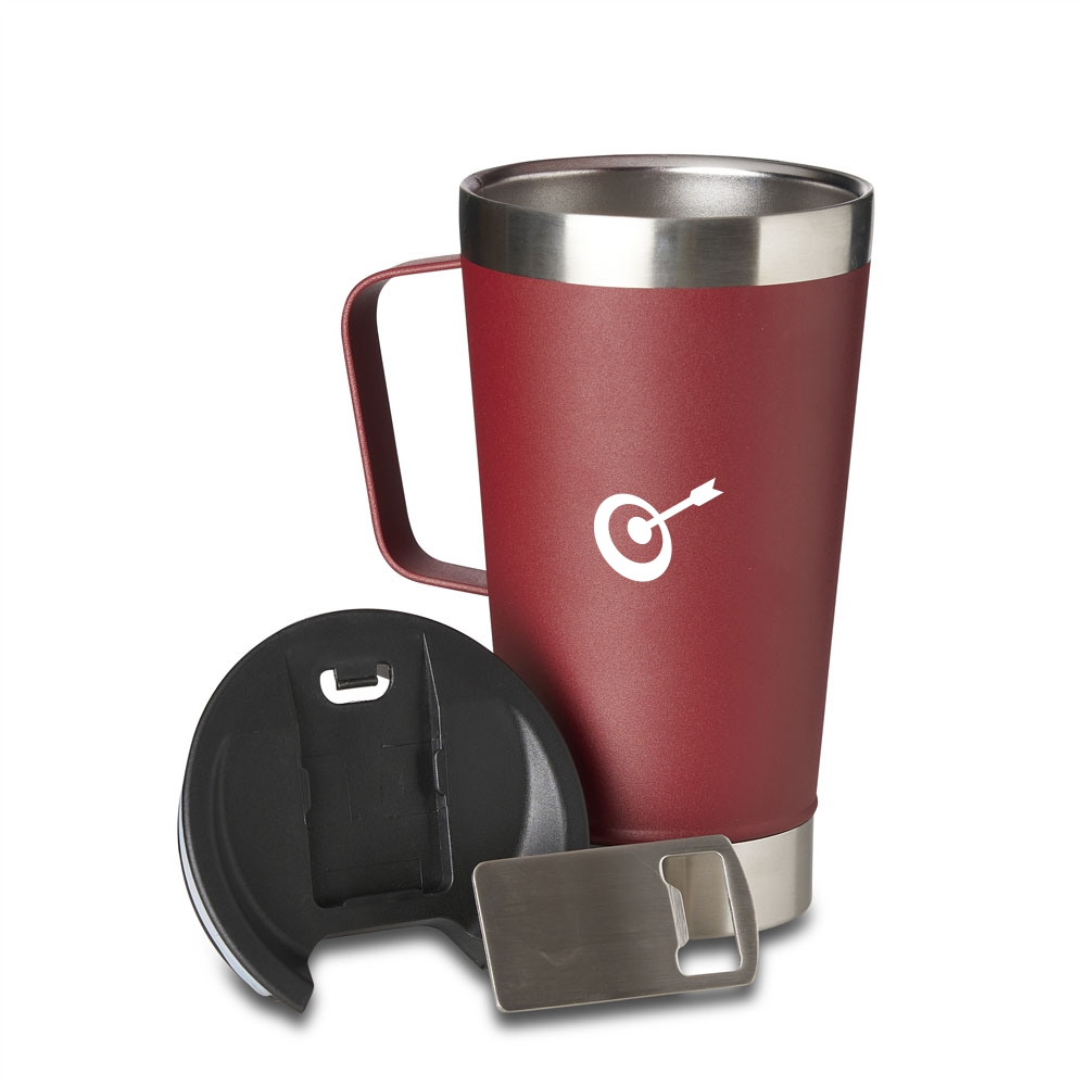 Caneca Térmica Inox com Abridor 500ml-04082L