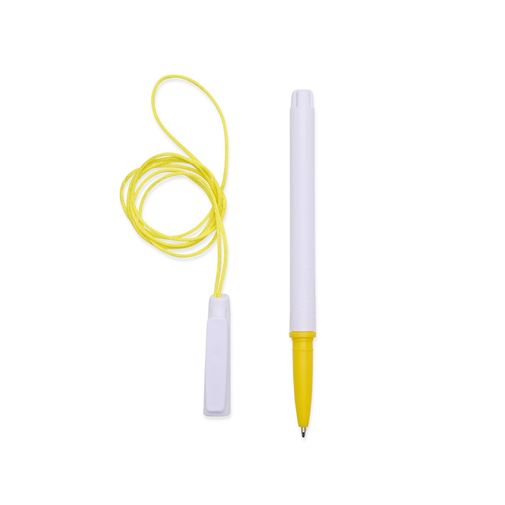Caneta Plástica Com Cordão-01092