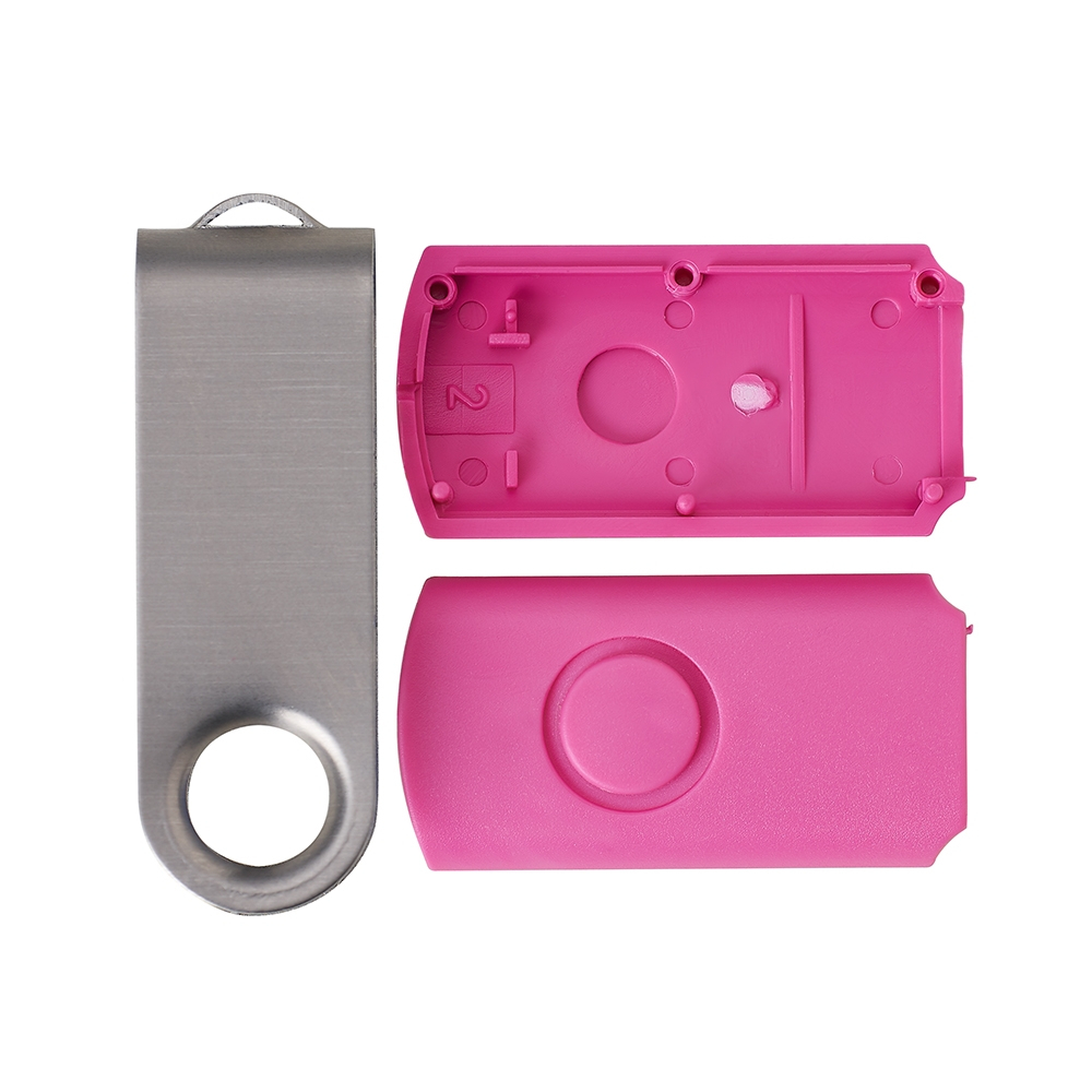 Carcaça Pen Drive Giratório Escovado-13960ES