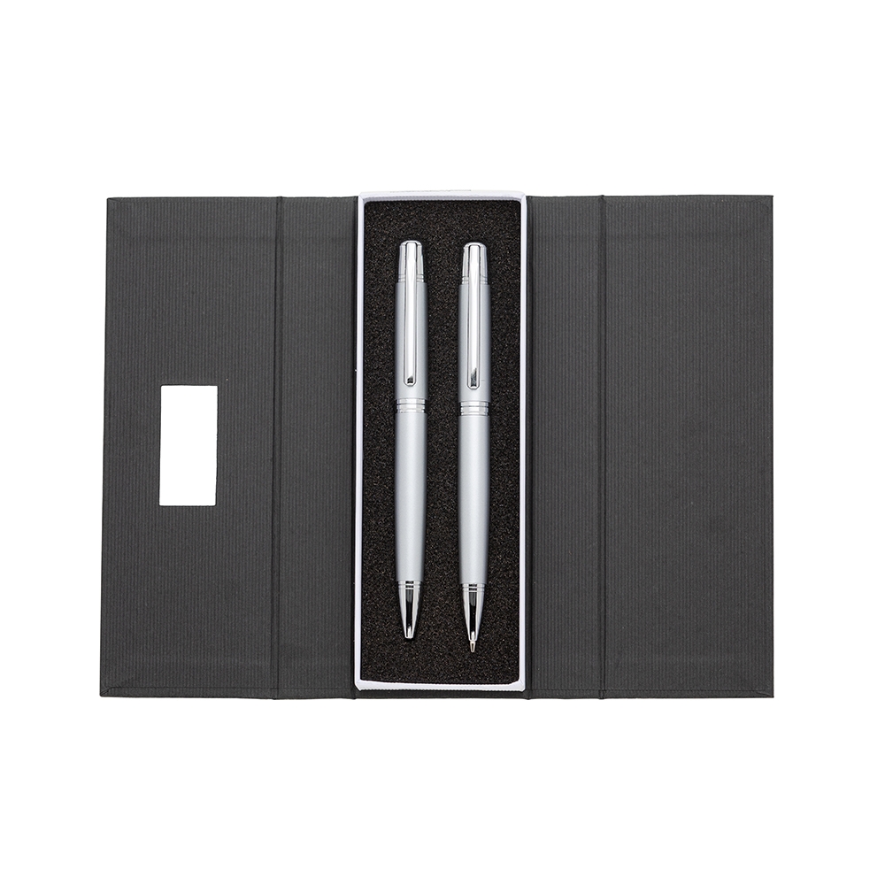 Conjunto Caneta e Lapiseira Metal-ER181PAR-BCO