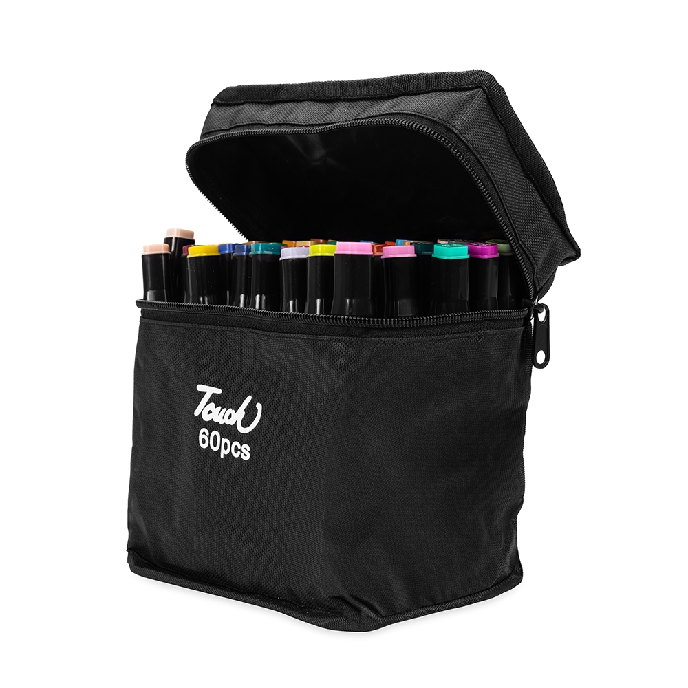 Kit Canetas Marcadoras Pontas Duplas 60 Cores-08329-60