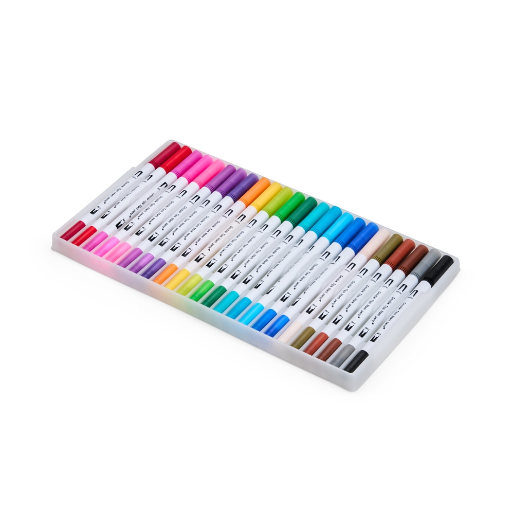 Kit Canetinhas Ponta Dupla Com 24 Cores-08332-24