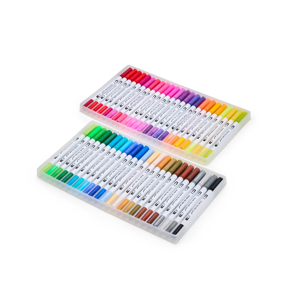 Kit Canetinhas Ponta Dupla Com 48 Cores-08332-48