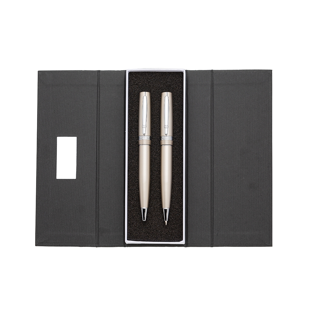 Conjunto Caneta e Lapiseira Metal-ER182PAR-BCO