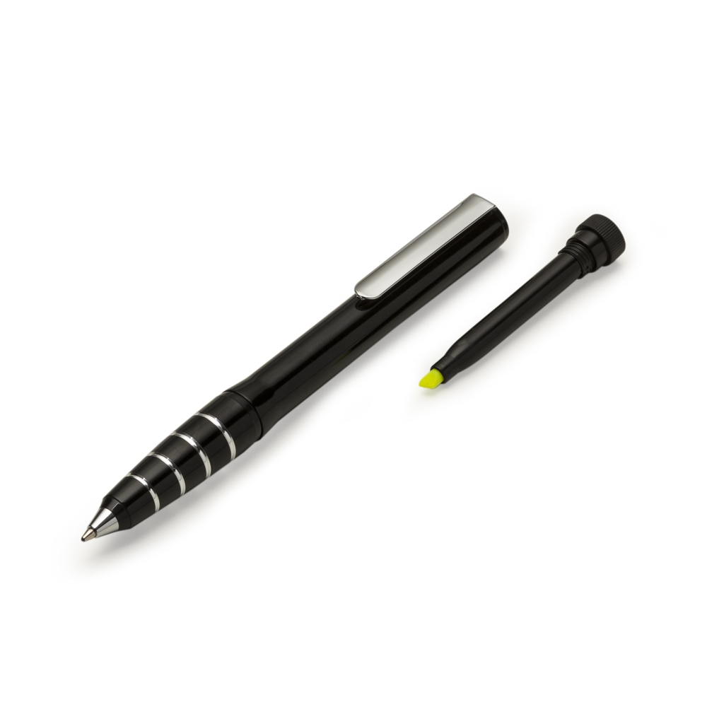 Caneta Metal com Marca Texto