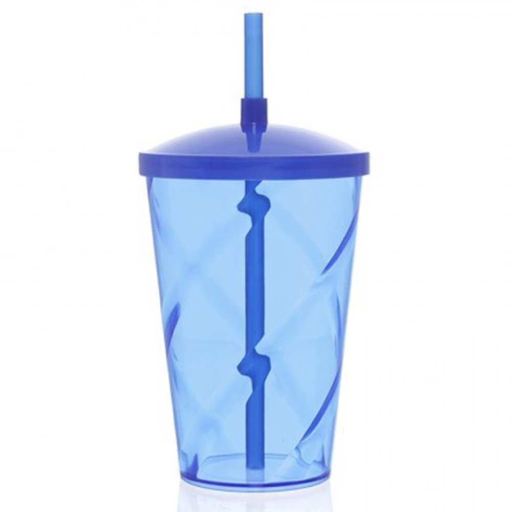 Copo Acrílico 700ml Tornado com Tampa e Canudo