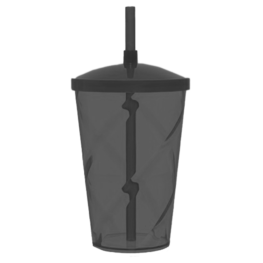 Copo Acrílico 700ml Tornado com Tampa e Canudo
