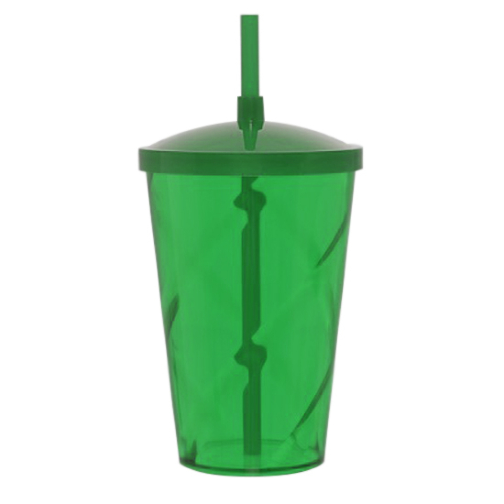 Copo Acrílico 700ml Tornado com Tampa e Canudo