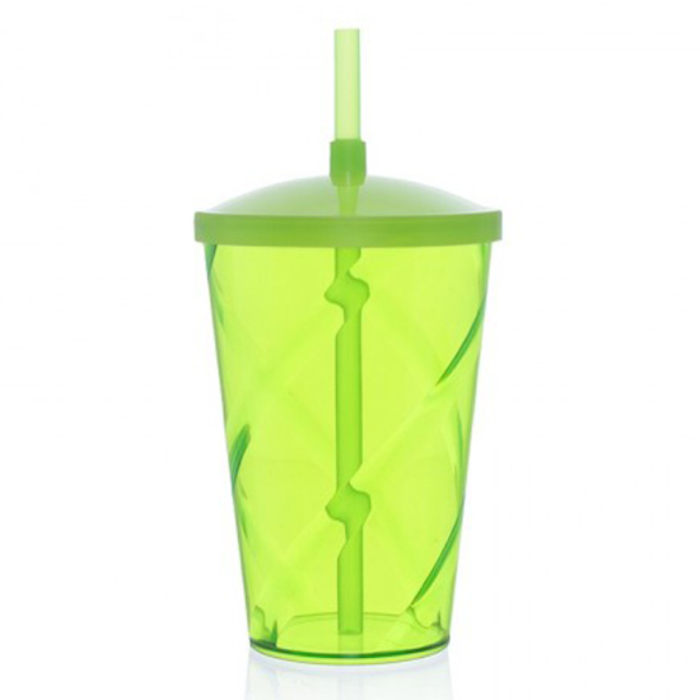 Copo Acrílico 700ml Tornado com Tampa e Canudo