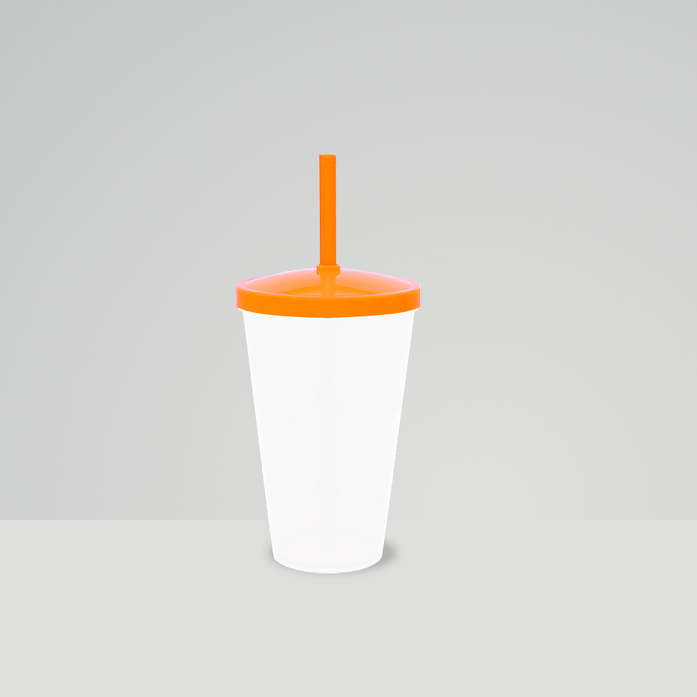 Copo c/Canudo 550ml Leitoso