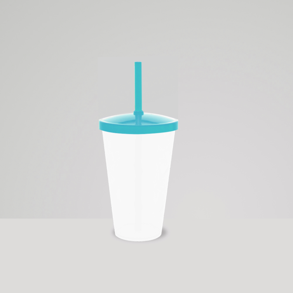 Copo c/Canudo 550ml Leitoso