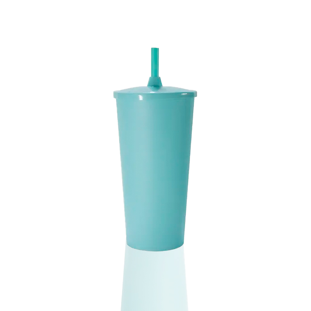 Copos Ecológico Com Tampa E Canudo Liso