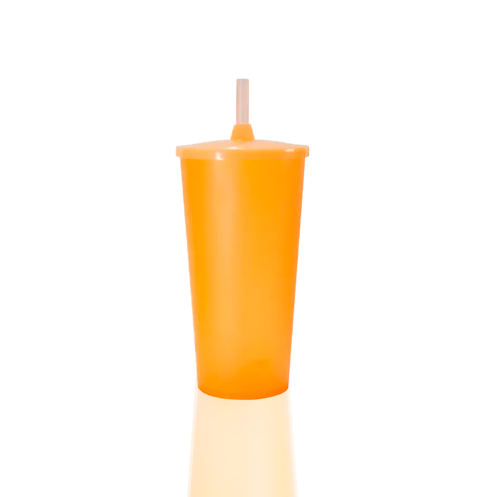 Copos Ecológico Com Tampa E Canudo Liso