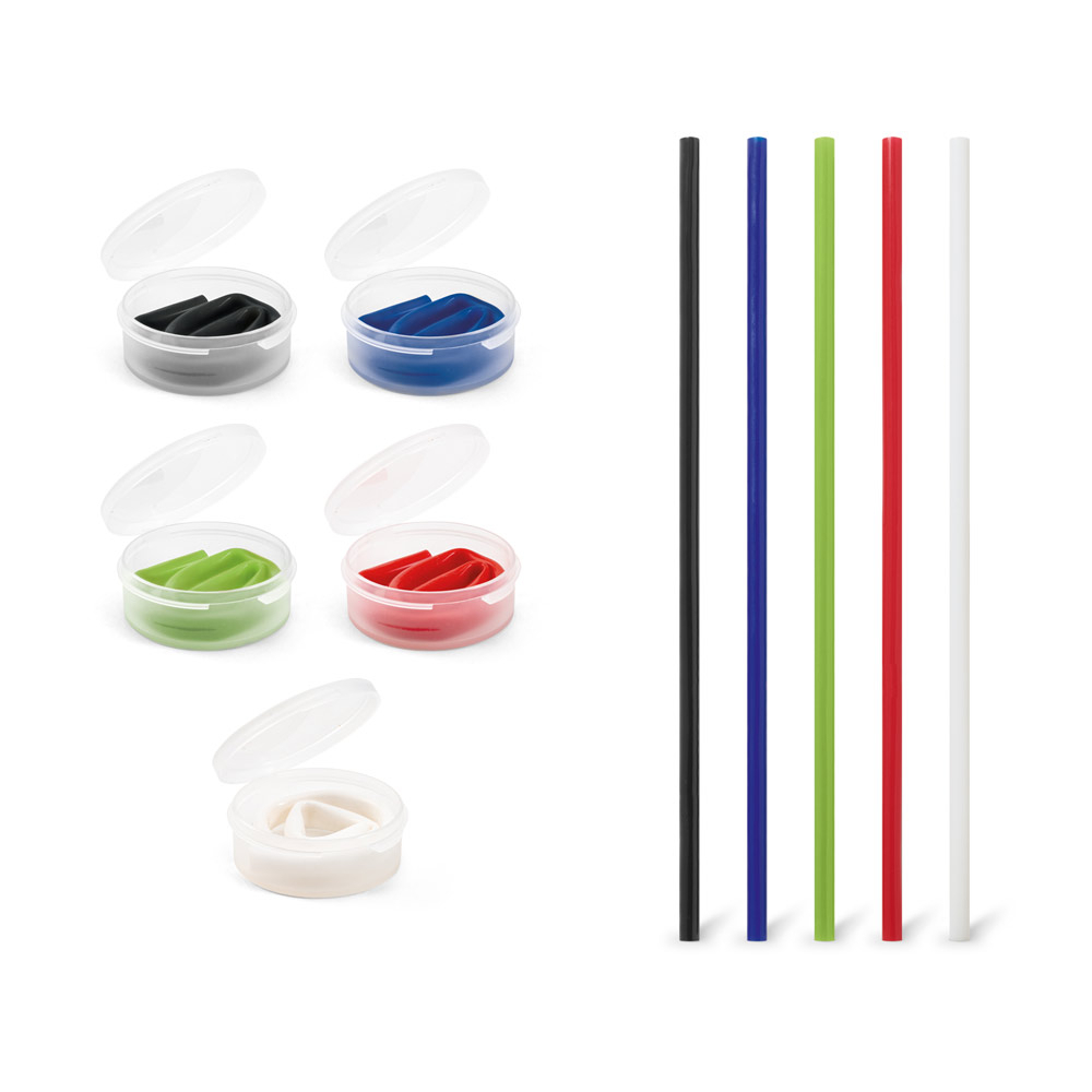 Canudo reutilizável e dobrável em 100% silicone