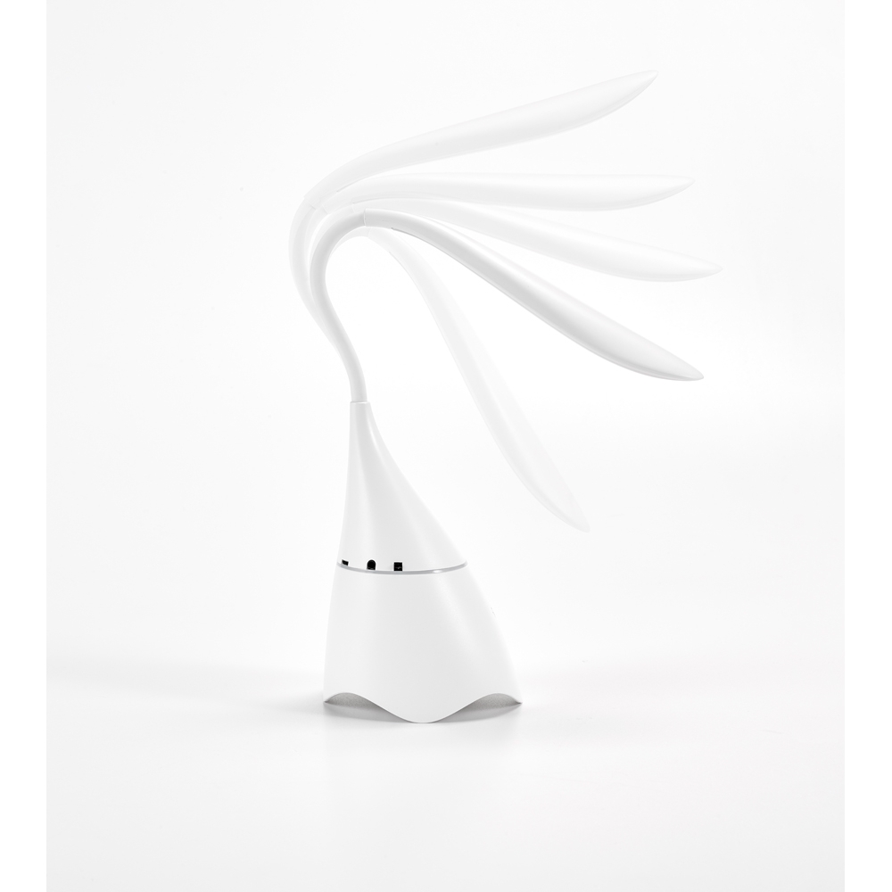 Luminária de mesa com caixa de som