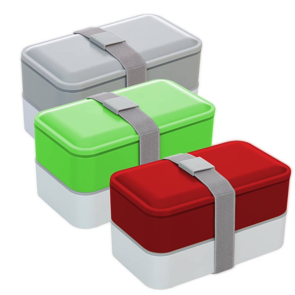 Marmita Plástica com 2 compartimentos e Talheres