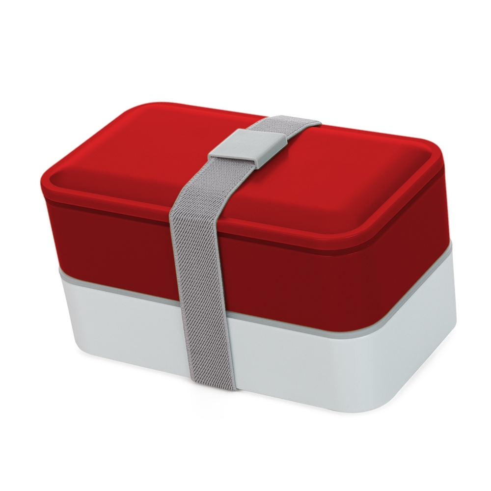 Marmita Plástica com 2 compartimentos e Talheres