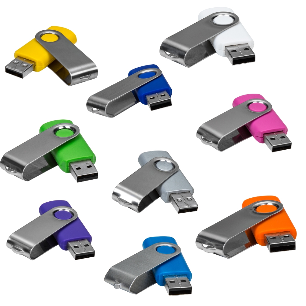 Pen Drive Giratório Metálico 4 GB