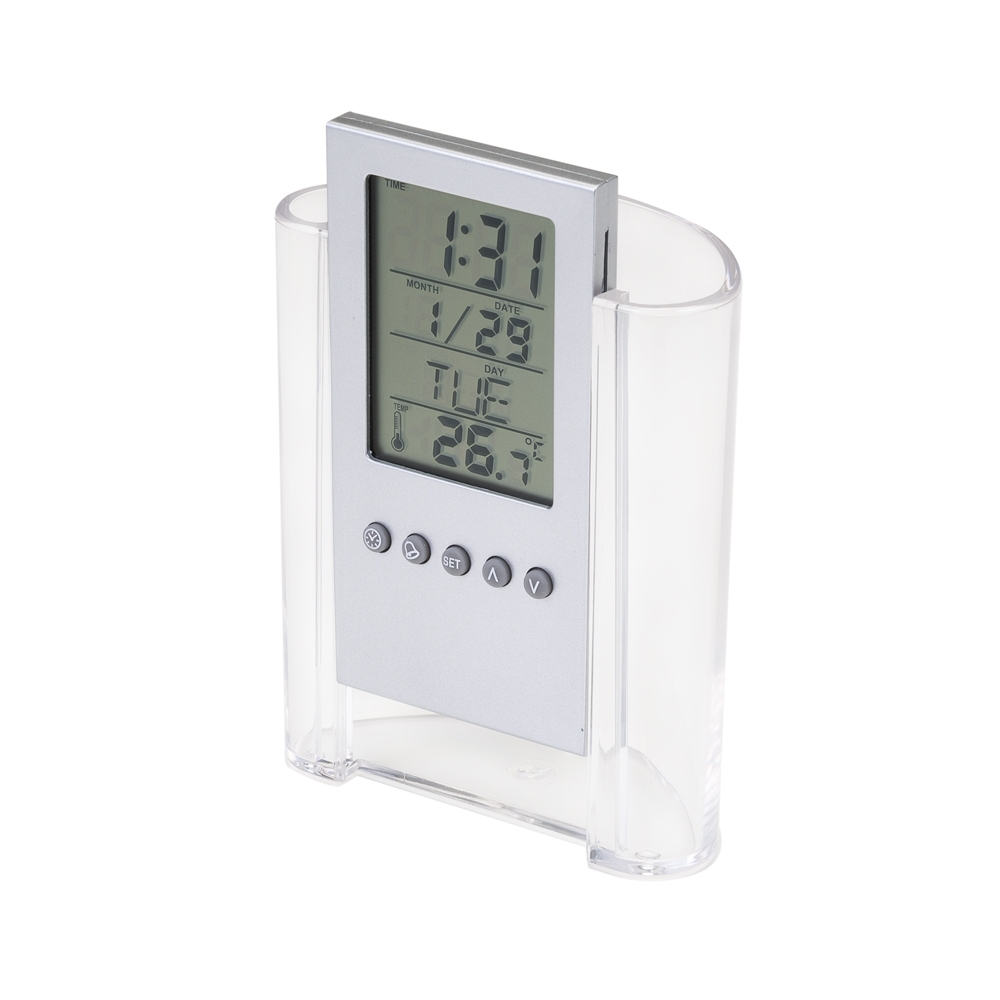 Porta Caneta com Relógio