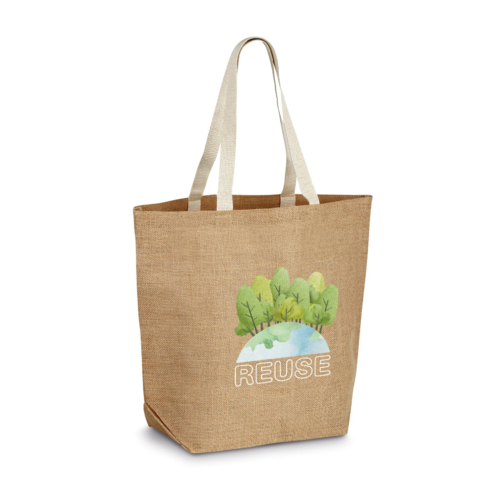 Sacola de compras em juta